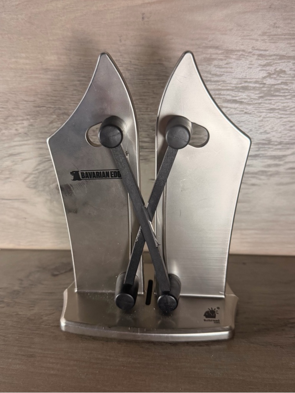 BulbHead Stainless Steel Knife Sharpener in Silver